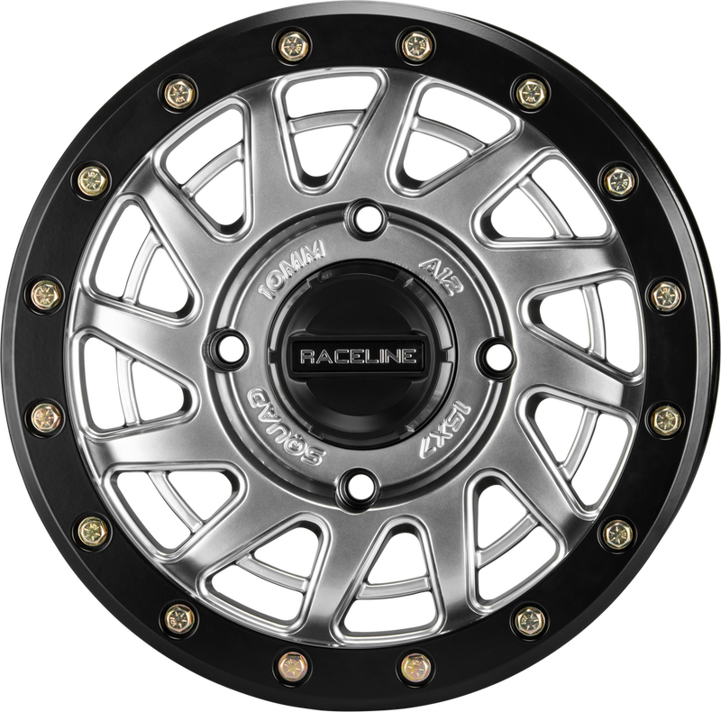 Raceline Wheels Squad Bdlk Wheel 15X7 4/137 5+2(+10MM) Hyper Silver - A12SB-57037+10 Honda UTVs 2016-2023