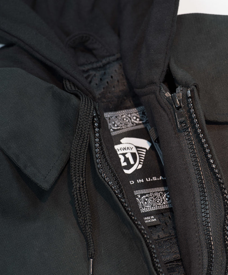 Inner liner of Gearhead jacket in black