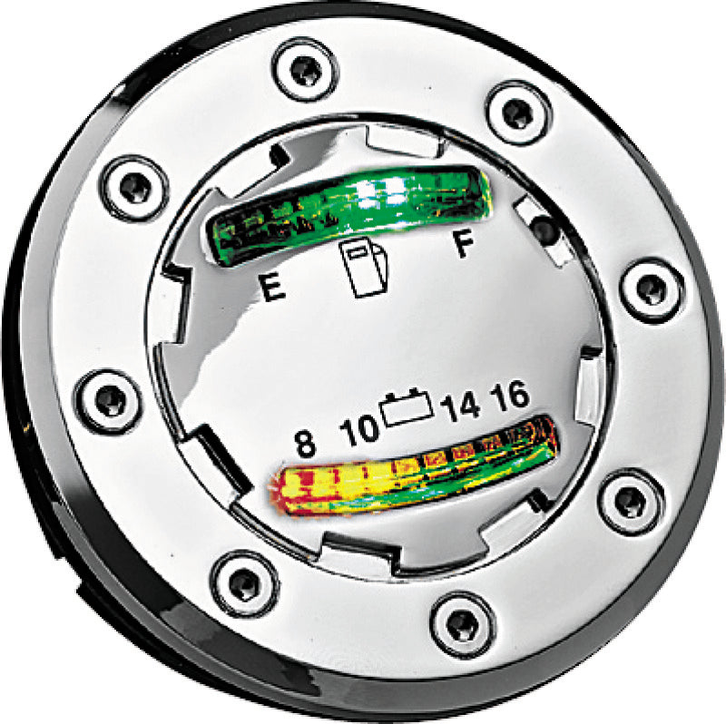 Kuryakyn 7282 Informer LED Fuel & Battery Gauge Chrome - Photo - Primary