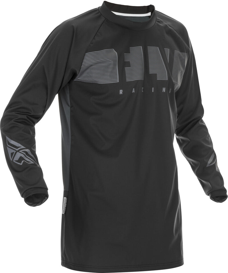 Fly Racing 370-8010S 370-8010S WINDPROOF JERSEY BLACK/GREY SM