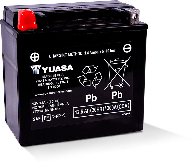 Yuasa YUAM7RH4S YTX14 Maintenance Free AGM 12-Volt Battery - User 1