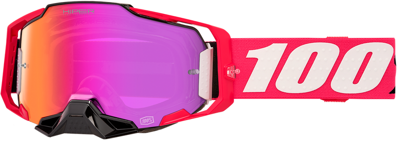 100% 610-5323 50003-00018 ARMEGA HIPER GOGGLE KLOUG MIRROR DARK RED LENS