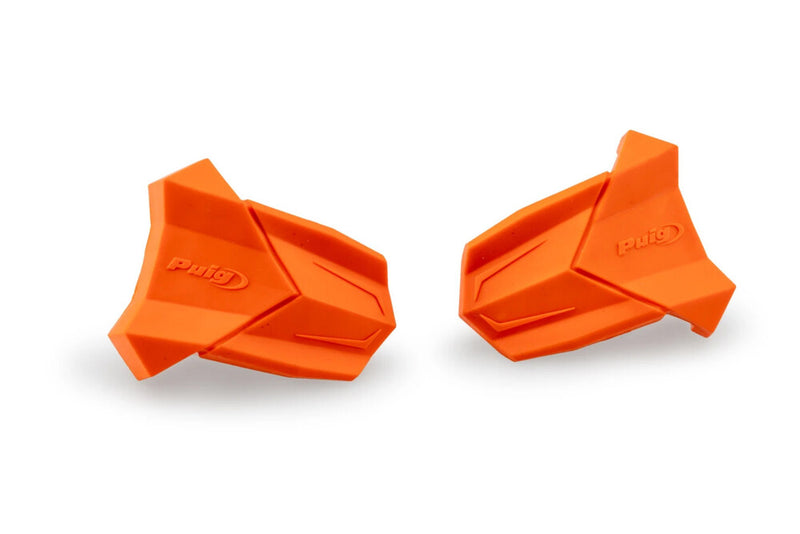 Puig Hi-tech Parts 561-3148O 3148T RUBBER END REPLACEMENT FRAME SLIDER R19 PAIR ORANGE