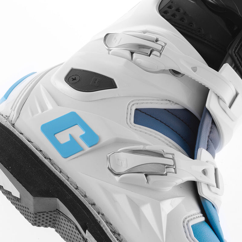 Gaerne 480-51211 2174-103-46 SG12 LE BOOTS BLK/WHT/CAROLINA BLUE SZ 11