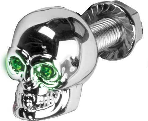 Harddrive 820-55551 H040078 LIGHTED SKULL LIC PLATE SCREW RED