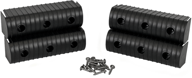 Caliber Bunk Wrap END CAP Kit 2X6 4/Pack With Hardware Black - 23053-BK