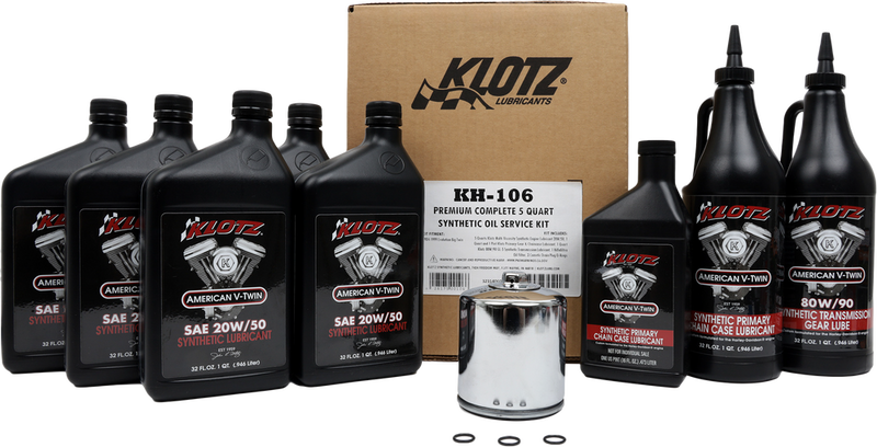 Klotz Oil 842-0161 KH-106 PREMIUM HARLEY DAVIDSON 4QT SYNTHETIC OIL CHANGE KIT