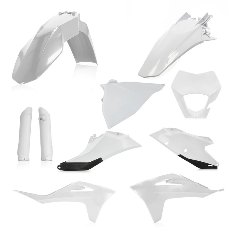 Acerbis 28728-11035 2872811035 FULL PLASTIC KIT GAS WHITE/BLACK