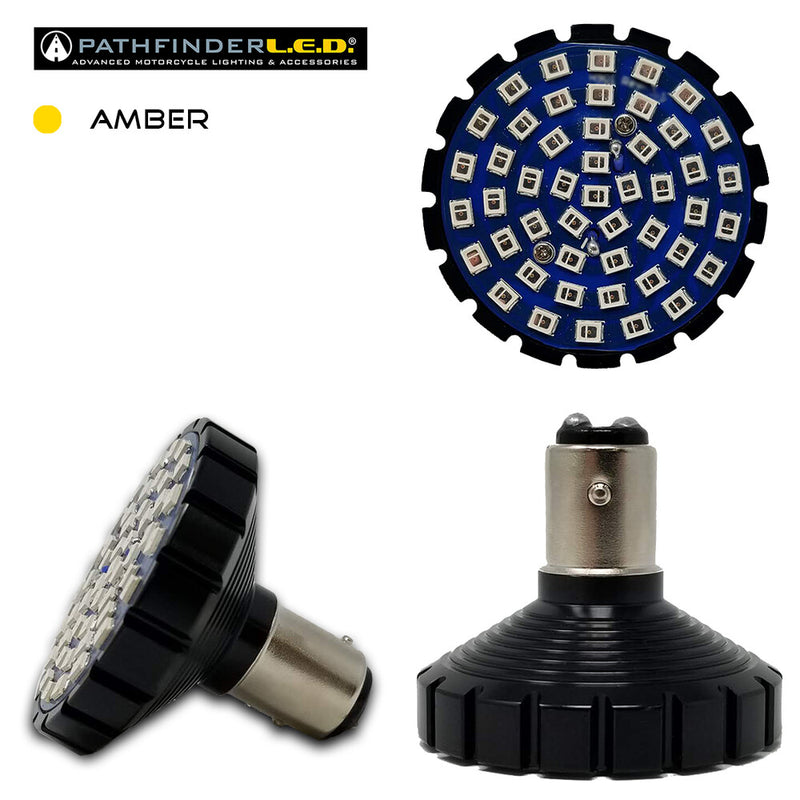 Pathfinder 226-0206 4857A BULLET ULTRA BRIGHT LED AMBER 1157 STYLE EA