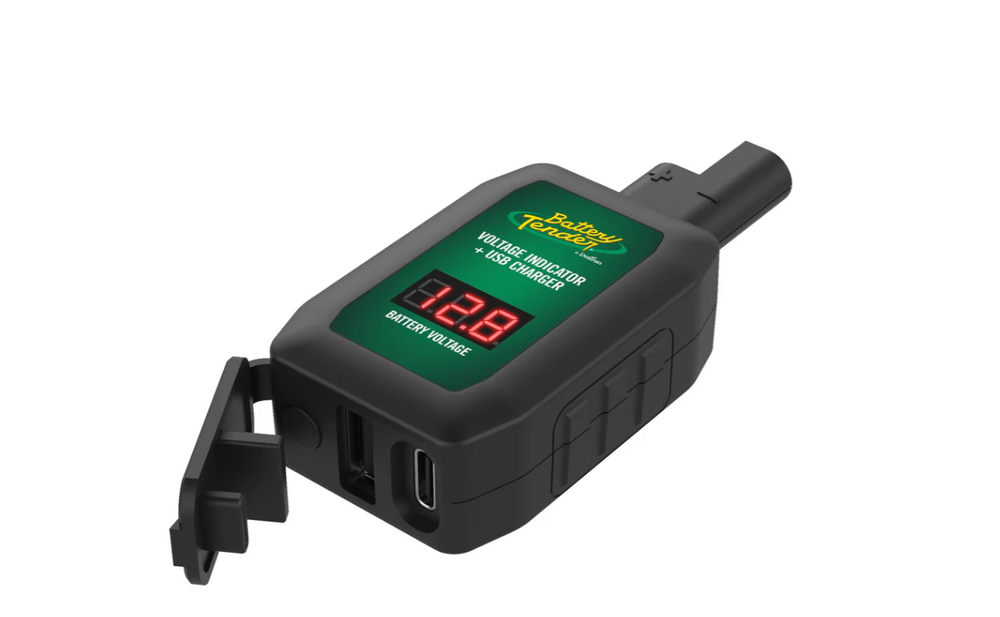 Battery Tender 56-1168 081-0159 LCD VOLTAGE INDICATOR W/ USB & USB TYPE-C CHARGING ADAPTERS