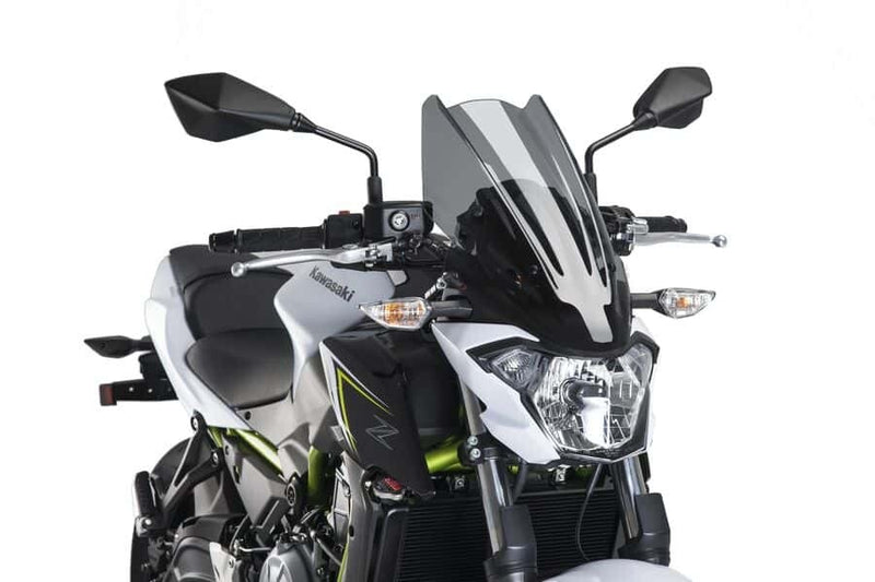 Puig Hi-Tech Parts Windscreen Naked NEW GEN Touring Dark Smoke - 9369F Kawasaki 650 2017-2019