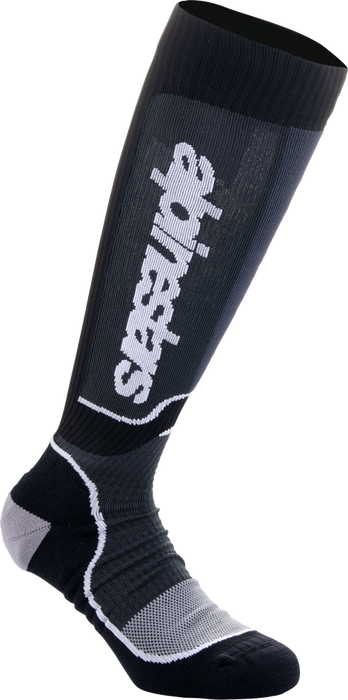 Alpinestars 482-9928L 4702324-12-L MX PLUS SOCKS BLACK/WHITE LG