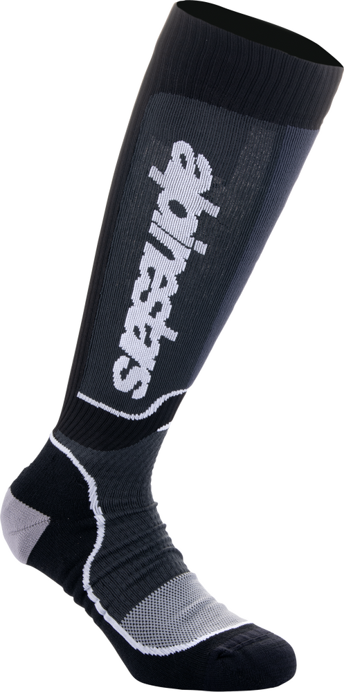 Alpinestars MX Plus Socks Black White SM - 4702324-12-S