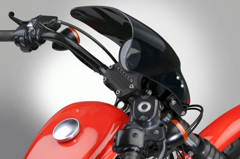 National Cycle N2831-002 Fits Up To 48 Mm. O.d. Mohawk Black Hardware/straight Bracket/windshield - Dark Tint - User 1
