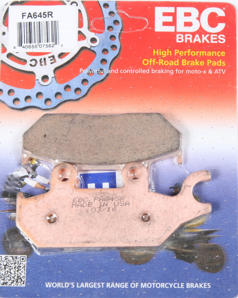 EBC Brake Pads Sintered R Series - FA645R For Yamaha UTVs 2014-2018 | Can-Am Maverick / Commander 2014-2015