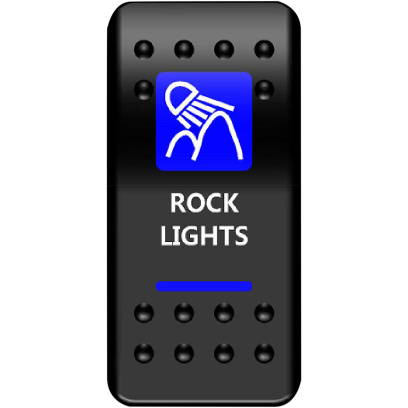 MOOSE OFFROAD 2106-0453 RCK-PWR Rocker Switch rock lights - blue