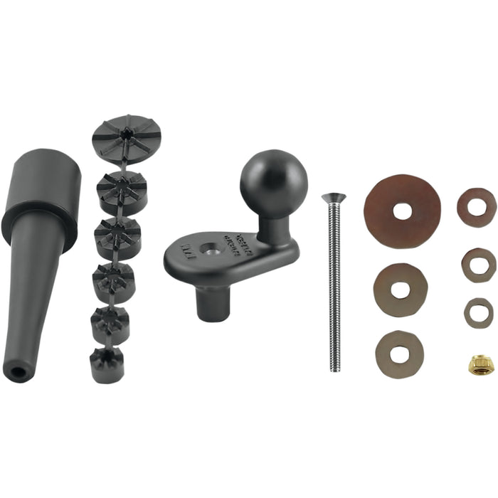 RAM MOUNTS 0603-0457 RAM-B-342 Motorcycle Fork Stem Base with 1" Balls Ball Mount - Fork Stem Base