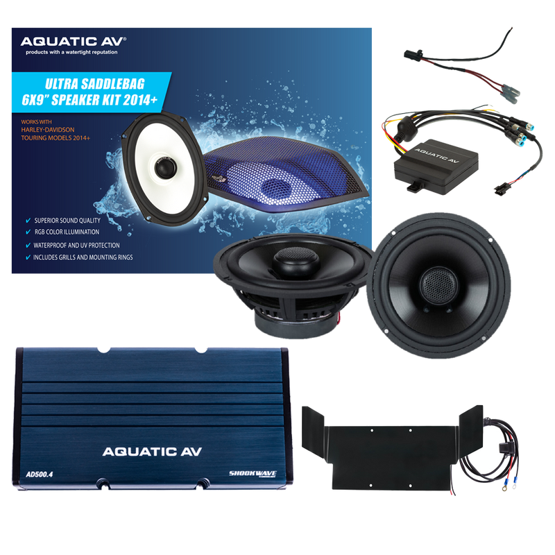 Aquatic Av Ultra Speaker Kit Flht ` - BT300 For Harley Touring 1998-2013