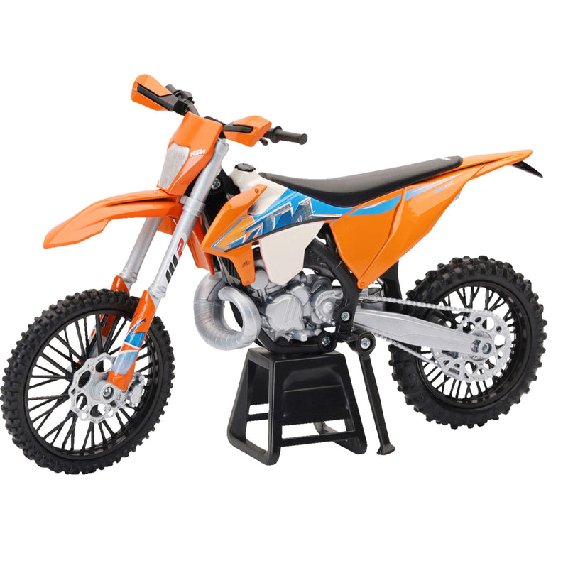 NEW RAY TOYS 7001-0049 58373 Mini KTM Dirt Bike KTM 300 EXC TPI Enduro Dirt Bike - 1:12 Scale - Orange/Black/White
