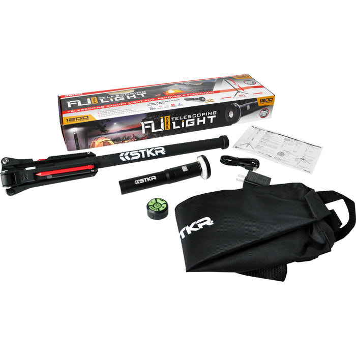 RISK RACING 3850-0567 12679 Fli-Pro 8' Telescoping Light with Removeable Flashlight & Wireless Remote Light - FLi-Pro - LED - 1200 Lumens - Telescoping with Wireless Remote Control/Removeable Flashlight