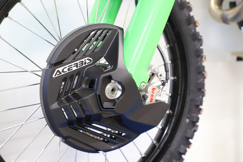 Acerbis Linear Front Disc Cover Honda Kawasaki Sher Yamaha Black - 2985050001 For Sherco Dirt Bikes 2024 | Yamaha Dirt Bikes 2004-2024