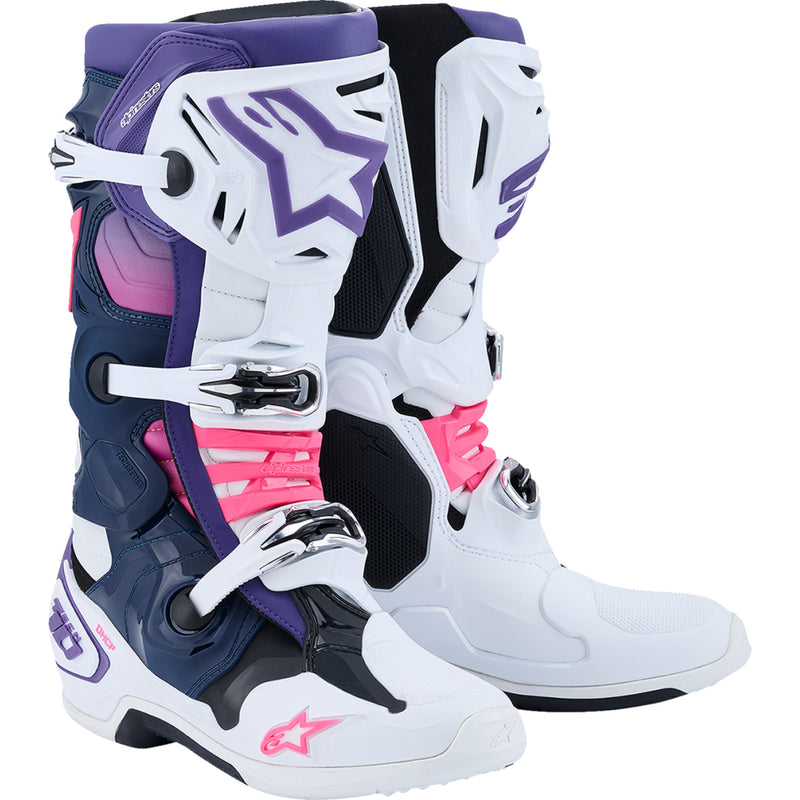 ALPINESTARS Tech 10 Boots White/Violet/Navy/Pink - Fluorescent US / EU