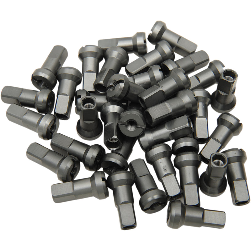 MOOSE OFFROAD 0211-0200 24-940 MX1 Billet Spoke Nipples Spoke Nipples - MX1 - Titanium Gray - 9 Gauge - Set