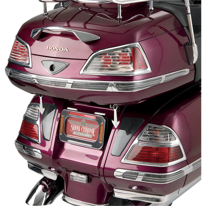SHOW CHROME 2040-1243 52-702A LED Trunk and Saddlebag Molding Insert Kit Saddlebag LED Molding Inserts - '01-'10 GL1800