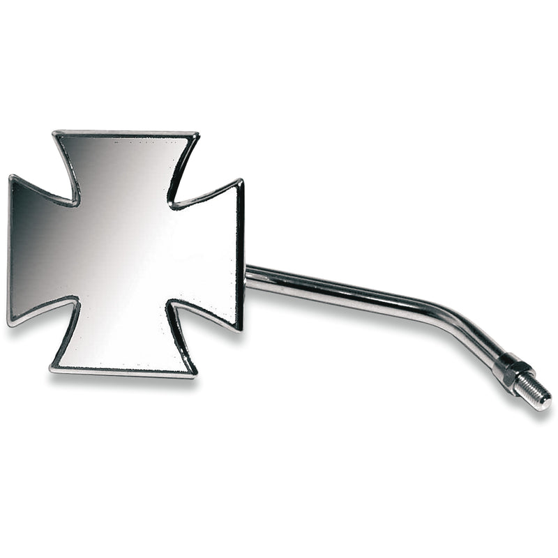 EMGO 0640-0291 20-34842A Maltese Cross Mirror Mirror - Maltese - Side View - Cross - Chrome - Left - For Euro/Japanese Models