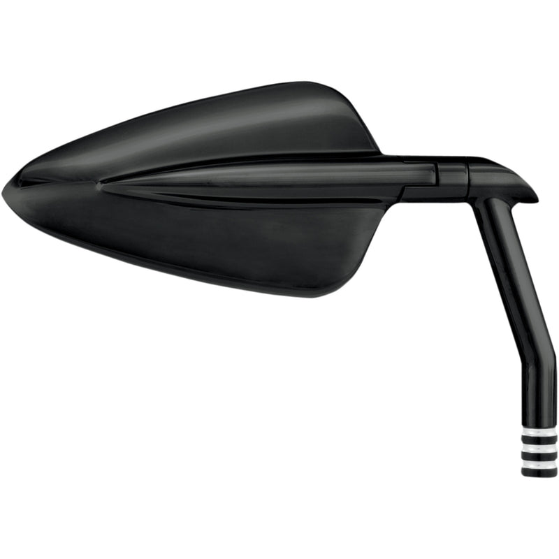 PERFORMANCE MACHINE (PM) 0640-0731 0064-2032-BM Vision Series Mirror - Arrow XL - Side View - Triangle - Black/Contrast Cut - Left/Right