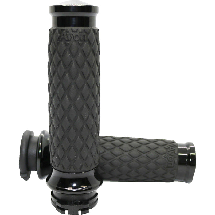 AVON GRIPS 0630-3111 DIA-65-ANO Diamond Contour Grips black