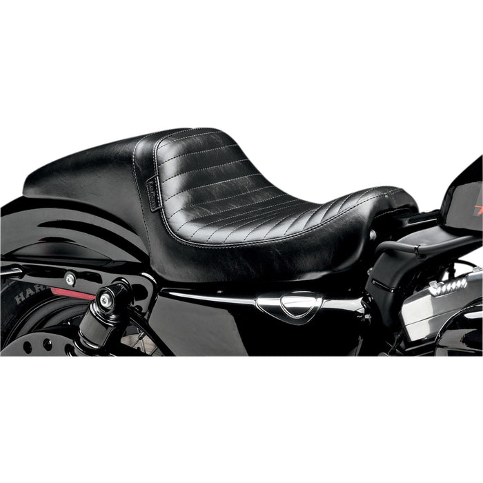 LE PERA 0804-0475 LK-542PT Daytona Seat - Without Backrest - Pleated - Black - XL '04-'23