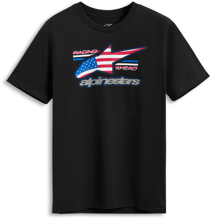 Alpinestars 482-76389L 1235-72365-1017-L NATIONALS SS CSF TEE BLACK/USA LG