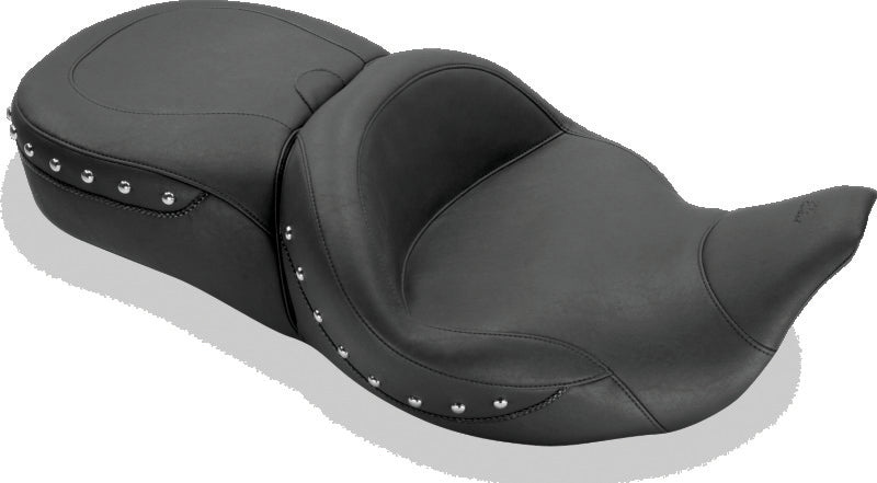 Mustang Motorcycle 79546 Mustang 08-21 Harley Electra Glide,rd Glide,rd King,str Glide Super Touring 1PC Seat W/studs - Black - Photo - Primary