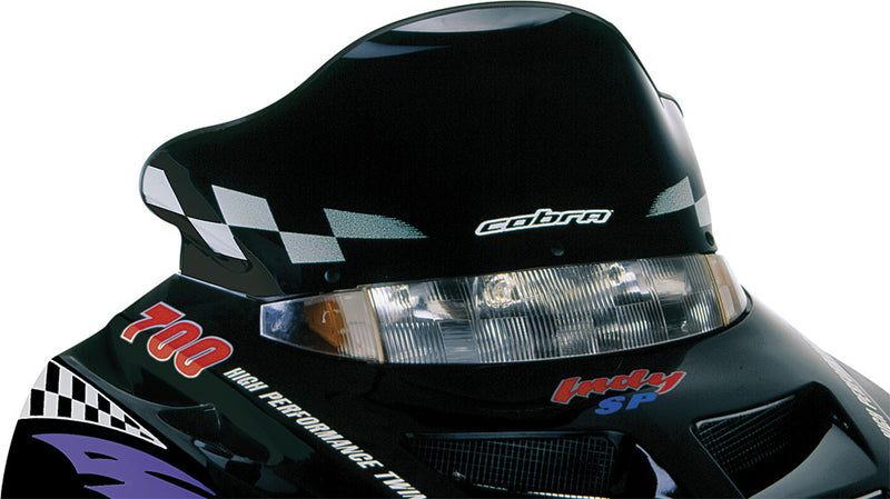 Powermadd Cobra W S LOW Black WHT 10" POL GEN II - 11220 Polaris Snowmobiles 2001-2002