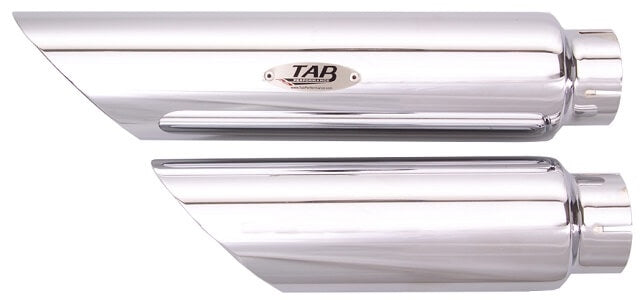 Tab Performance V-ROD Slash Cut Exhaust Pipes (NON-Baffled) Chrome - 111-1020 For Harley -Rod / Screamin Eagle Rod 2007-2010