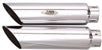 Tab Performance V-ROD Slash Cut Exhaust Pipes (baffled) Chrome - 111-1220 For Harley -Rod / Screamin Eagle Rod 2007-2010