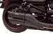 Tab Performance Night Rod Special Slash Cut Exhaust Pipes (Removable Baffle) Black - 111-2220 For Harley Night Rod Special 2007-2017
