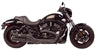 Tab Performance Night Rod Special Slash Cut Exhaust Pipes (Removable Baffle) Black - 111-2220 For Harley Night Rod Special 2007-2017