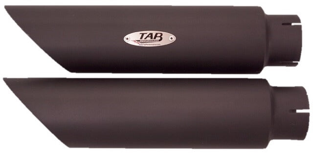 Tab Performance Night Rod Special Slash Cut Exhaust Pipes (Removable Baffle) Black - 111-2220 For Harley Night Rod Special 2007-2017