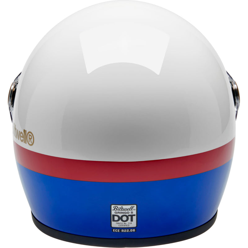 BILTWELL Gringo S Apex Helmet - White/Red/Blue