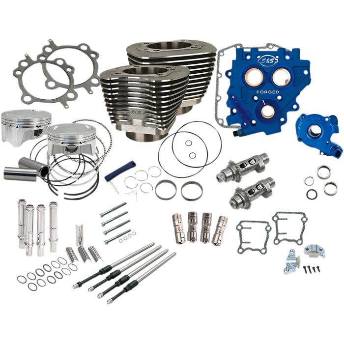 S&S CYCLE 0904-0030 330-0668 110" Power Package Performance Kit - Chain Drive - Black