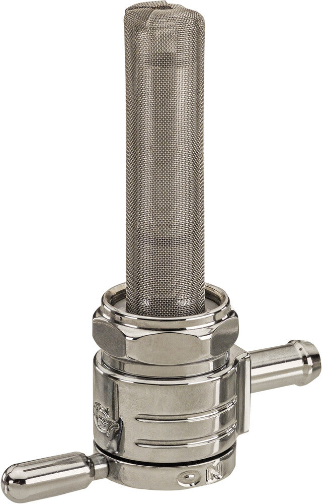 Golan 274-0723 76-312S-CS 22MM PETCOCK STRAIGHT CHROME 5/16 HOSE