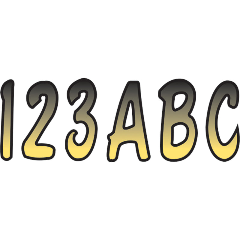 HARDLINE YEBKG200 YEBKG200 Watercraft ID Kit I.D. Sticker Kit - 200 Series - Yellow Gradation