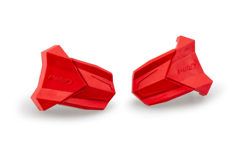 Puig Hi-tech Parts 561-3148R 3148R RUBBER END REPLACEMENT FRAME SLIDER R19 PAIR RED