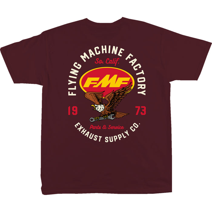 FMF 3030-24296 FA24118902MRNLG Exhaust Supply T-Shirt maroon - large