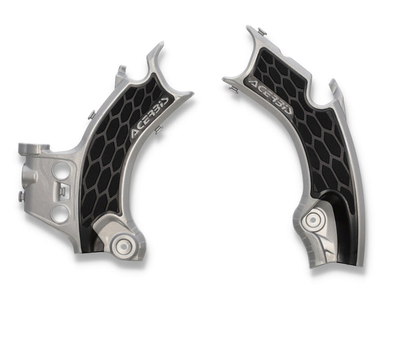 Acerbis 29114-41015 2911441015 X-GRIP FRAME GUARDS HON SILVER/BLACK