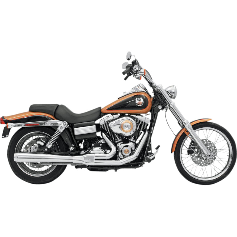 Bassani Xhaust Road Rage 2-Into-1 Exhaust System - 13111J For Harley Dyna 2006-2017