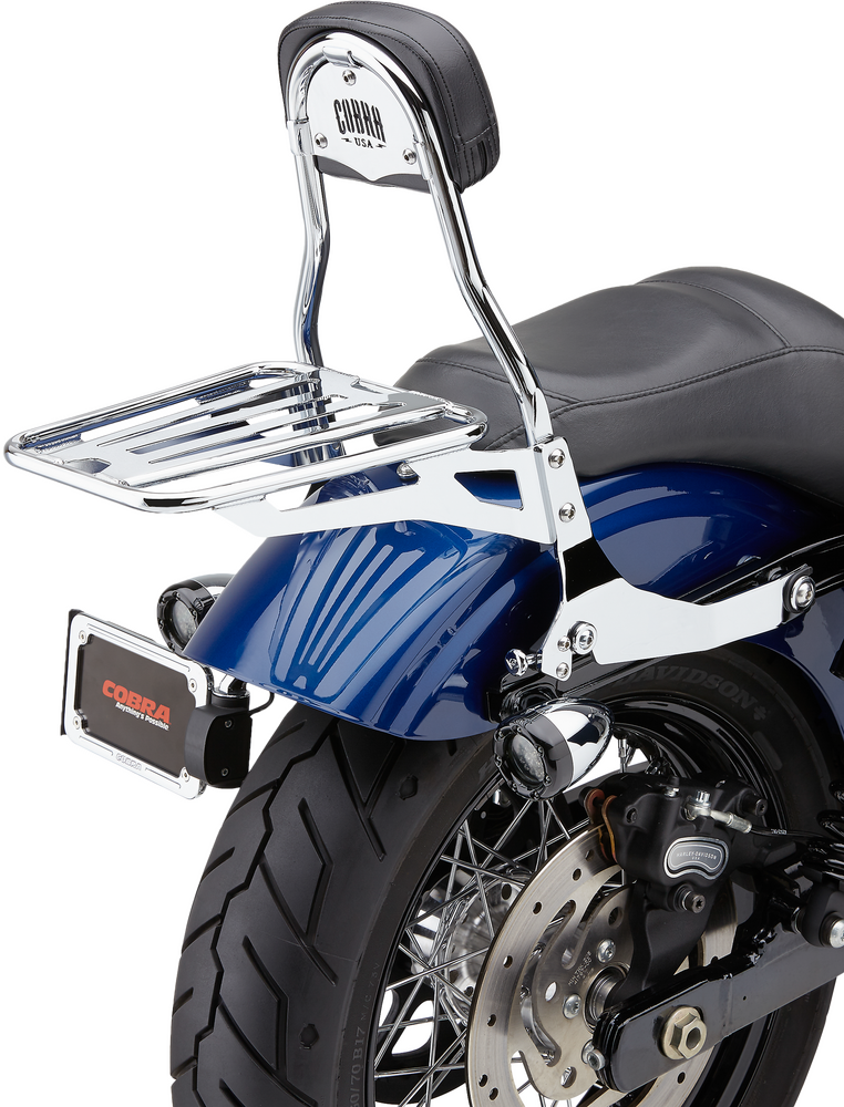 Cobra Detachable Backrest Round Dyna - 602-2004 For Harley Motorcycles 2006-2017