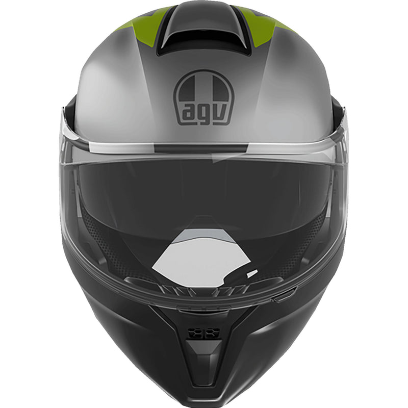 AGV 0100-2412 2118296002007L Streetmodular Resia Helmet Streetmodular Helmet - Resia - Matte Gray/Black/Yellow Fluo - Large